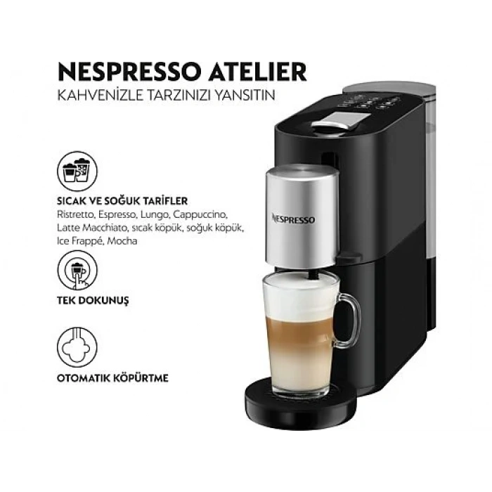 NESPRESSO S85 Atelier Süt Çözümlü Kahve Makinesi