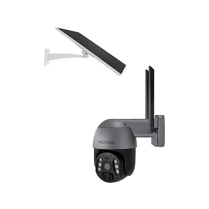 NEUTRON 3MP Wifi Solar Güneş Enerjili IP Kamera Siyah