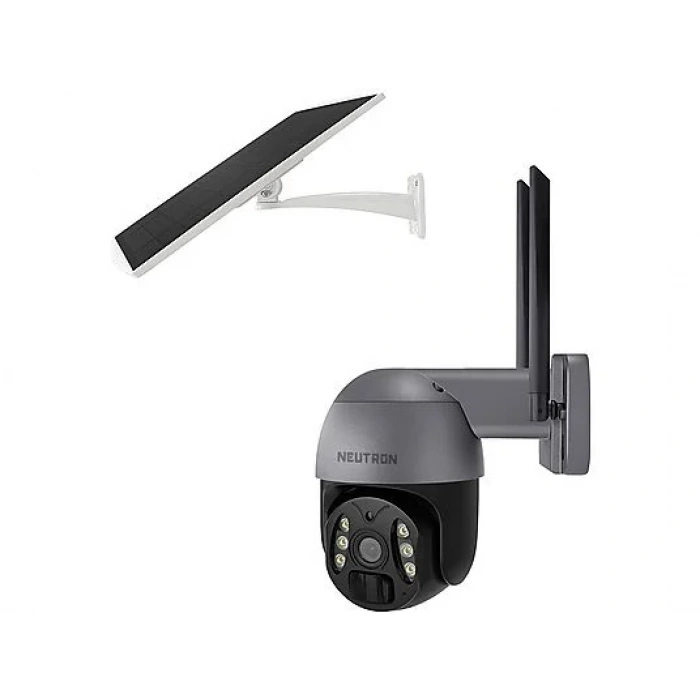 NEUTRON 3MP Wifi Solar Güneş Enerjili IP Kamera Siyah