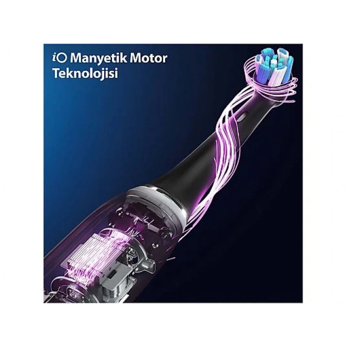 ORAL B iO 10 Şarjlı Diş Fırçası Siyah + Manyetik Şarj + Seyahat Kabı