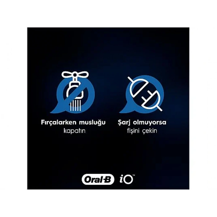 ORAL B iO 10 Şarjlı Diş Fırçası Siyah + Manyetik Şarj + Seyahat Kabı