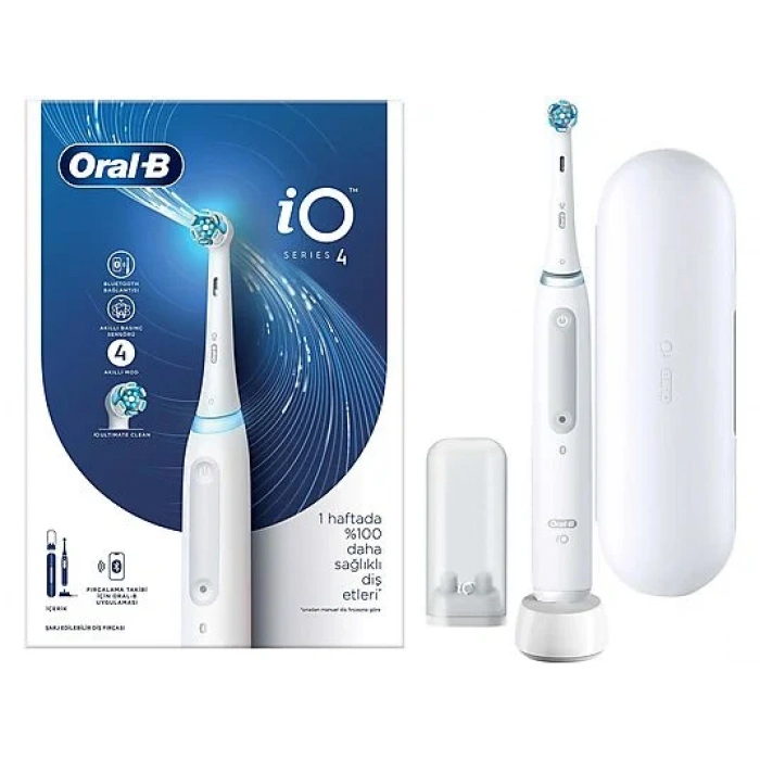 ORAL B iO 4 Şarjlı Diş Fırçası Beyaz Seyahat Kabı