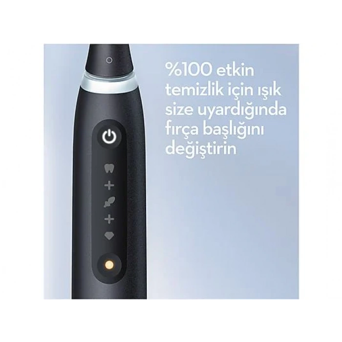 ORAL B iO 5 2'li Şarjlı Diş Fırçası Seti + Seyahat Kabı Siyah Beyaz