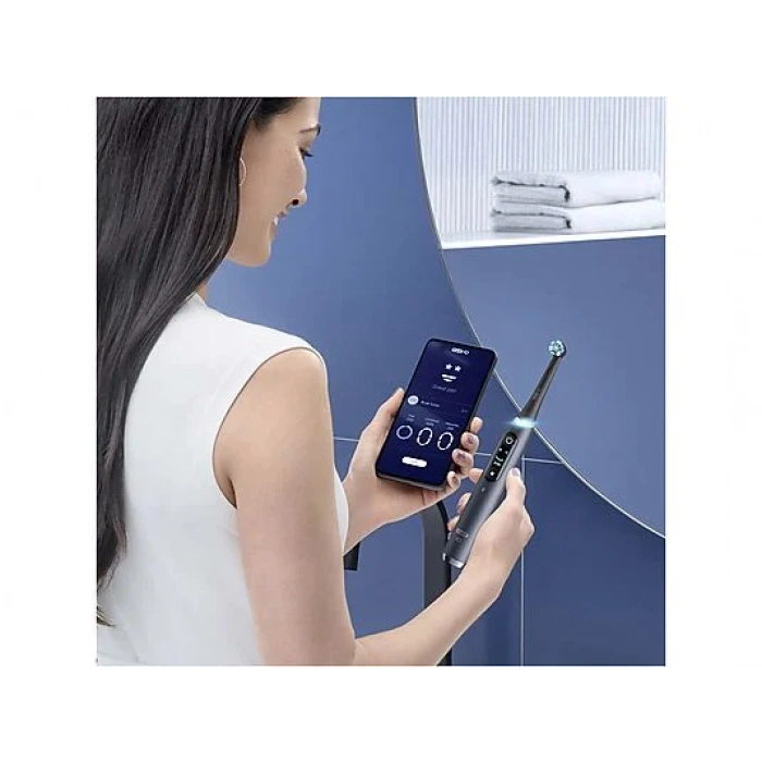ORAL B iO 9 Şarjlı Diş Fırçası Siyah+Manyetik Şarj+Seyahat Kabı