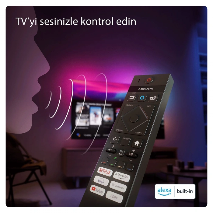 PHILIPS 55OLED759/12 55 inç 139 Ekran Uydu Alıcılı Smart 4K UHD Dolby Vision Dolby Atmos Titan OS Ambilight TV