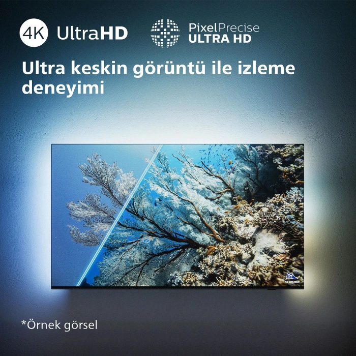 PHILIPS 85PUS8309/12 85 inç 215 cm 4K UHD LED Dolby Vision Dolby Atmos Titan OS Ambilight TV
