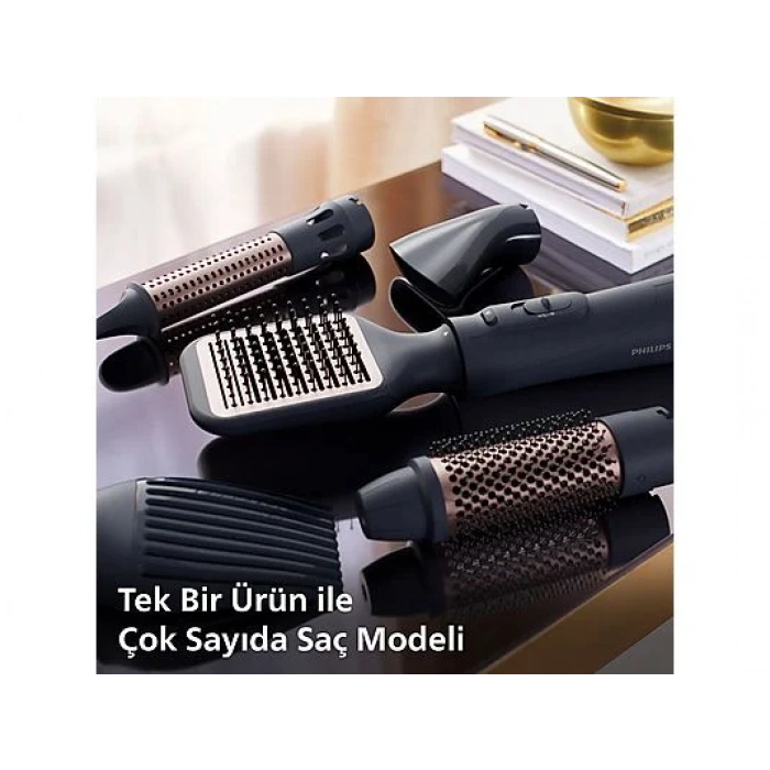PHILIPS BHA530/00, Argan Yağı Seramik Kaplama, +5 Aparat, 3 Isı ve Hız Ayarı Saç Şekillendirme ve Kurutma Seti