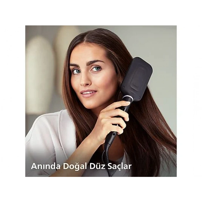 PHILIPS BHH880/00 Geniş Fırça Alanı, Turmalin Seramik Kaplama, 2 Sıcaklık Ayarı Düzleştirici Tarak