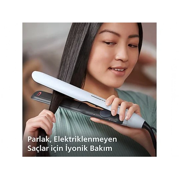PHILIPS BHS520/00 5000 Serisi, Bukle Yapma Özellikli, Argan Yağı Katkılı, İyonik Bakım, Isıya Dayanıklı Saç Düzleştirici Kılıf Hediyeli