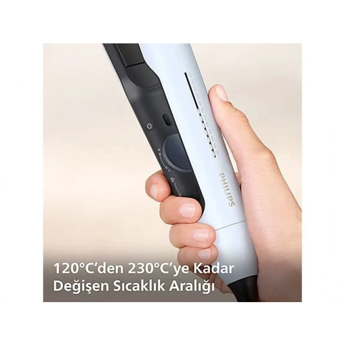 PHILIPS BHS520/00 5000 Serisi, Bukle Yapma Özellikli, Argan Yağı Katkılı, İyonik Bakım, Isıya Dayanıklı Saç Düzleştirici Kılıf Hediyeli