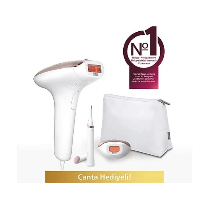 PHILIPS BRI921/00 Lumea Yüz+Vücut+Hassas Bölge Kullanımı, Çanta ve Kaş Düzeltici Hediyeli IPL Lazer Epilasyon Tüy Alma Cihazı