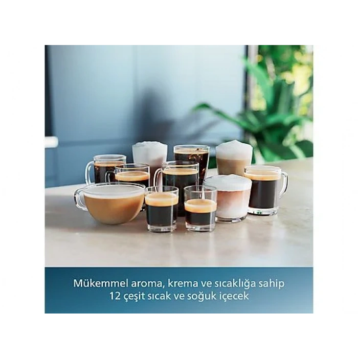 PHILIPS EP4446/70 Tam Otomatik Espresso Makinesi Krom Siyah