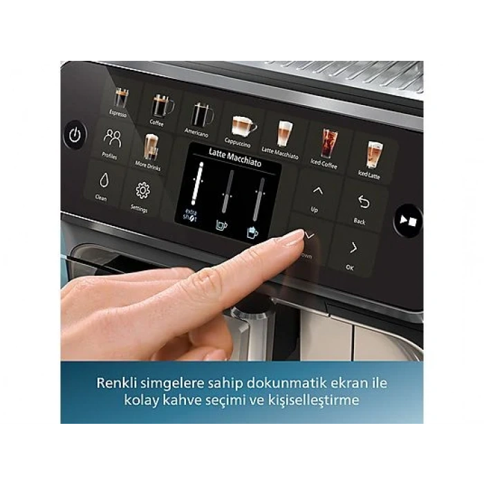 PHILIPS EP5547/90 Tam Otomatik Espresso Makinesi Krom Siyah