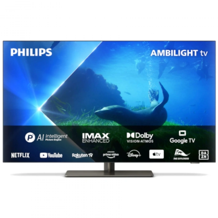 PHILIPS OLED808 65 inç 164 Ekran Uydu Alıcılı 4K UHD Ambilight OLED TV Gri