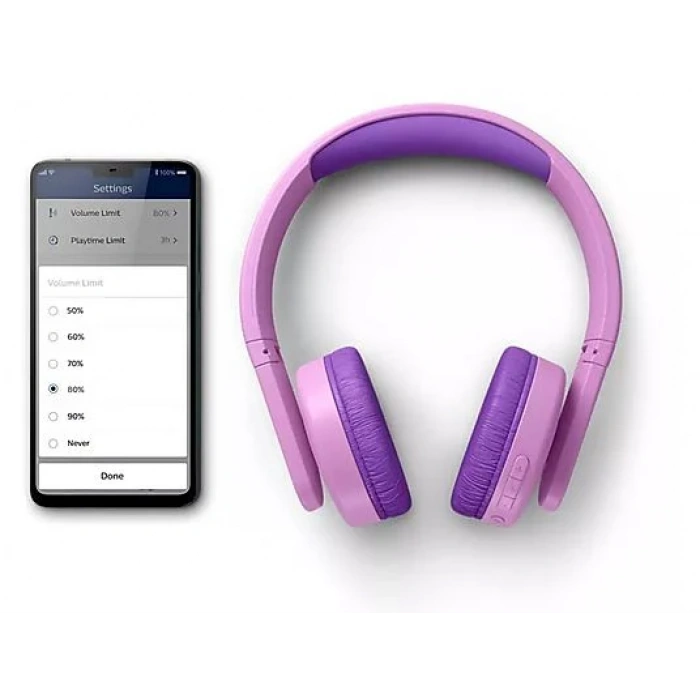 PHILIPS TAK4206PK Kablosuz Kulak Üstü Mikrofonlu Çocuk Kulaklığı