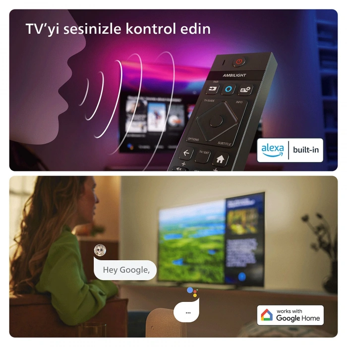 PHILIPS The One 65PUS8909/62 65 inç 164 Ekran Smart 4K UHD Dolby Vision Dolby Atmos Titan OS Ambilight LED TV