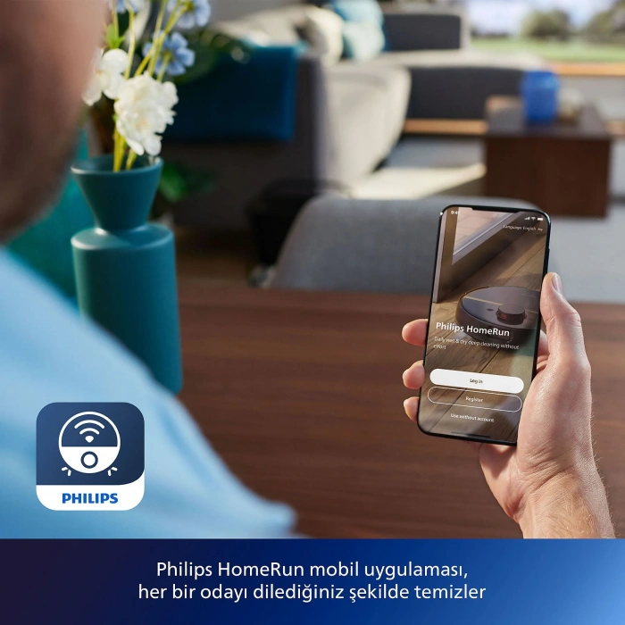 PHILIPS XU7100/02 Homerun 7000 Serisi Aqua İstasyonlu Robot Süpürge Beyaz