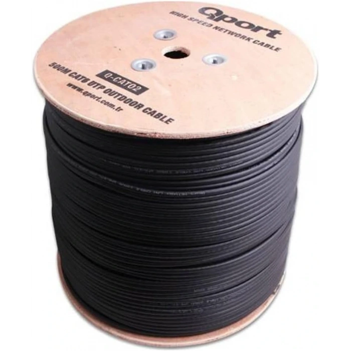 Qport Q-CATO2 23AWG CAT6 500mt UTP Outdoor Kablo