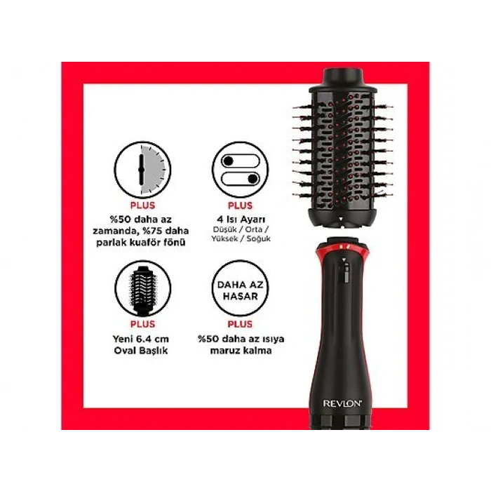REVLON RVDR5298 One Step Plus Volumiser Saç Kurutma Makinesi ve Şekillendirici Siyah
