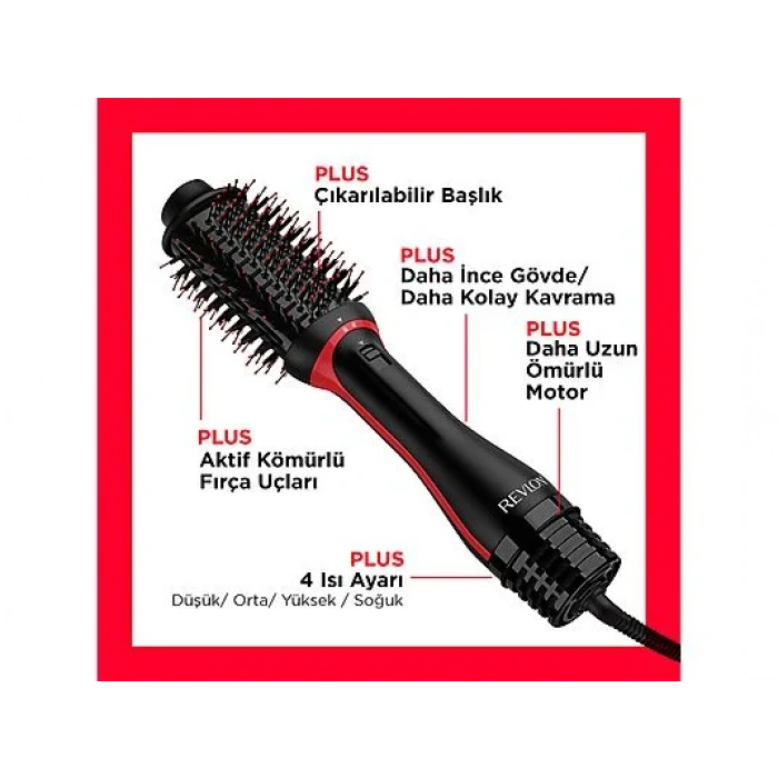 REVLON RVDR5298 One Step Plus Volumiser Saç Kurutma Makinesi ve Şekillendirici Siyah
