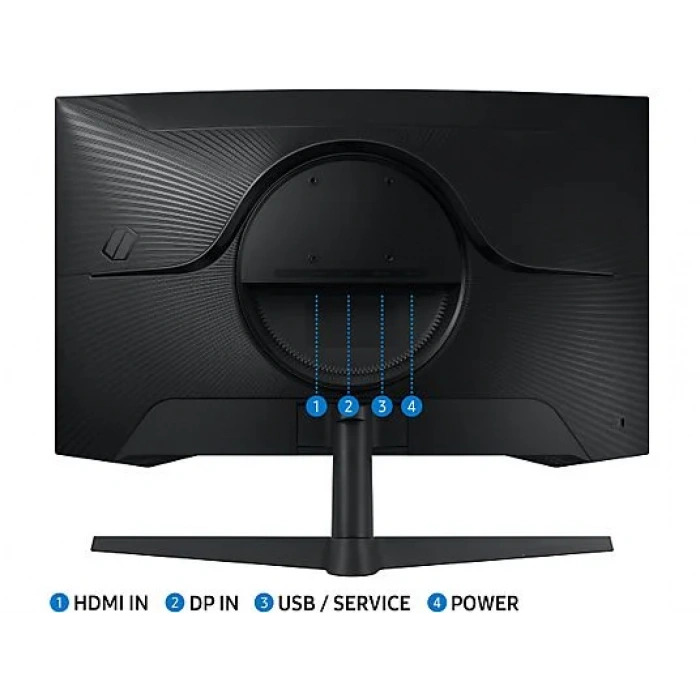 SAMSUNG Odyssey G5 LS27CG552EUXUF 27 inç QHD 1ms 165Hz Freesync HDR10 VA Kavisli Gaming Monitör Siyah