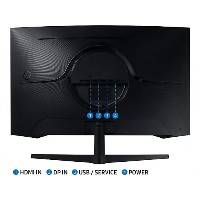 SAMSUNG Odyssey G5 LS32CG552EUXUF 32 inç QHD 1ms 165Hz Freesync HDR10 VA Kavisli Gaming Monitör Siyah