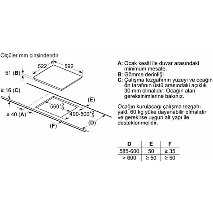 SIEMENS EU611AGA5E İndüksiyonlu Ocak Siyah