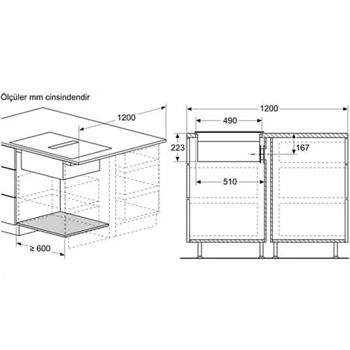 SIEMENS EX875LX67E Davlumbaz Entegreli İndüksiyon Ocak