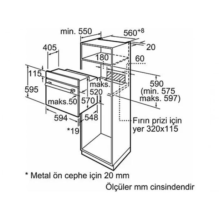 SIEMENS HB214FBW1T 66 L Ankastre Fırın