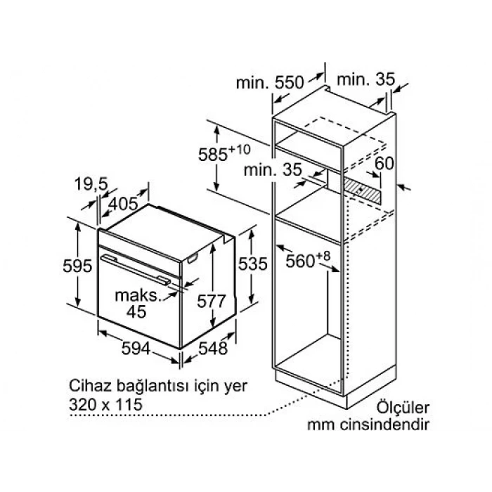 SIEMENS HS736G1B2 71 LT Ankastre Fırın