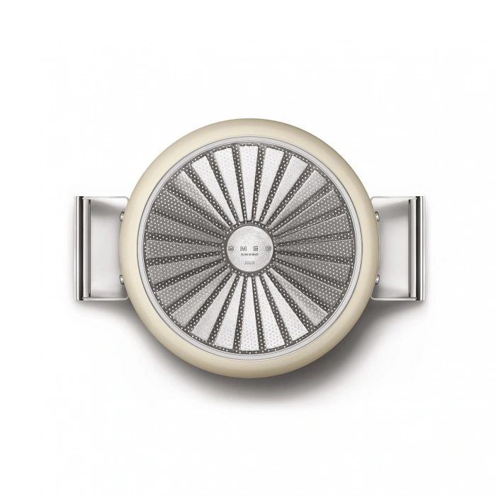 Smeg Cookware Krem Tencere Cam Kapaklı 26 cm