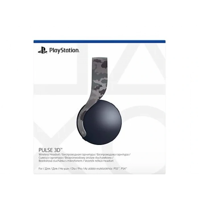 SONY Pulse 3D Kablosuz Kulak Üstü Oyuncu Kulakllığı Gri Kamuflaj