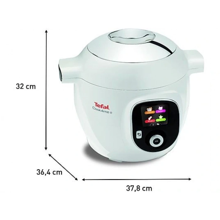 TEFAL Cook4me Akıllı Çoklu Pişirici, Multicooker, Yüksek Basınçlı Pişirici