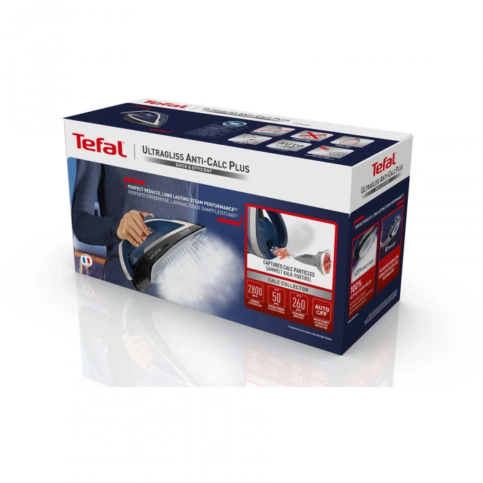 TEFAL FV6846 Ultragliss Plus Buharlı Ütü Mavi