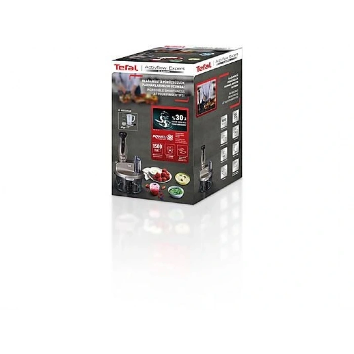 TEFAL Powelix Activflow Expert Cam Hazneli 1500 W Blender Seti Gümüş