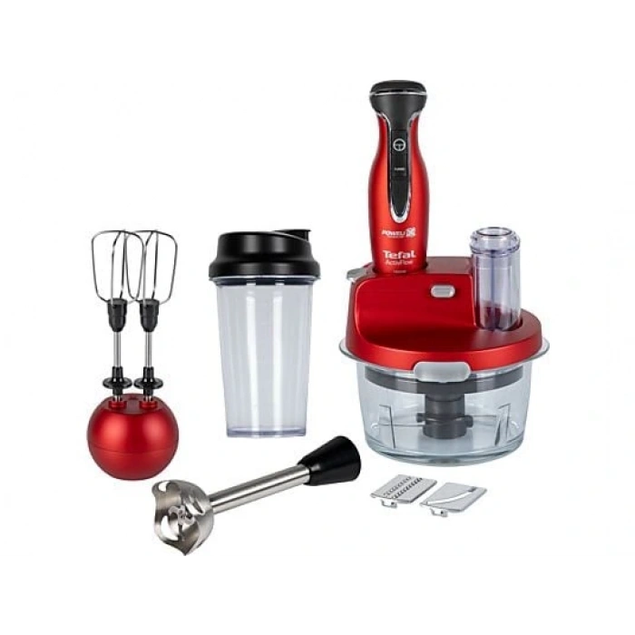 TEFAL Powelix Activflow OntheGo 1500W Cam Hazneli Blender Seti Kırmızı