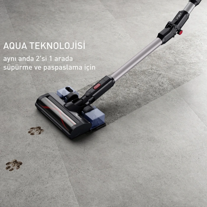 TEFAL TY6T90TR X-Force Flex 8.60 Max Şarjlı Dikey Süpürge Siyah