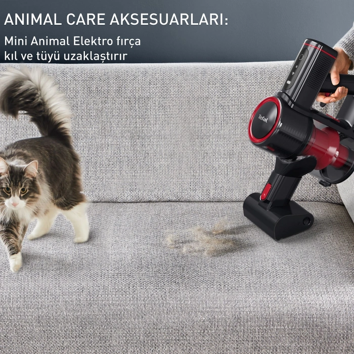 TEFAL TY6T90TR X-Force Flex 8.60 Max Şarjlı Dikey Süpürge Siyah