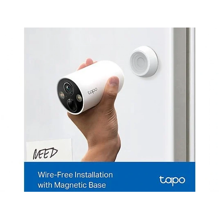 TP-LINK Tapo C425, 2K 4MP QHD, 150° Starlight Sensör, Yapay Zeka Destekli Kablosuz Güvenlik Kamerası