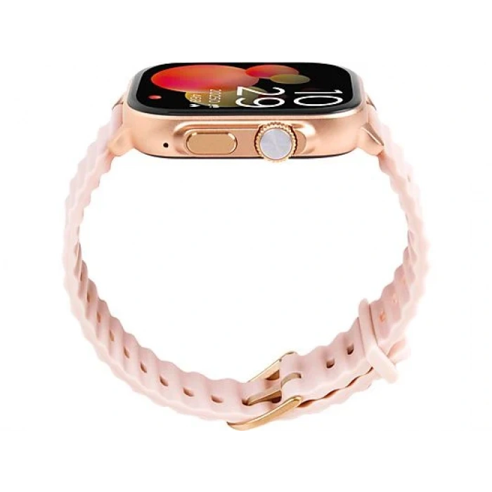 TTEC Tempus 51mm TFT Ekranlı Kare Metal Kasa Akıllı Saat Rose Gold