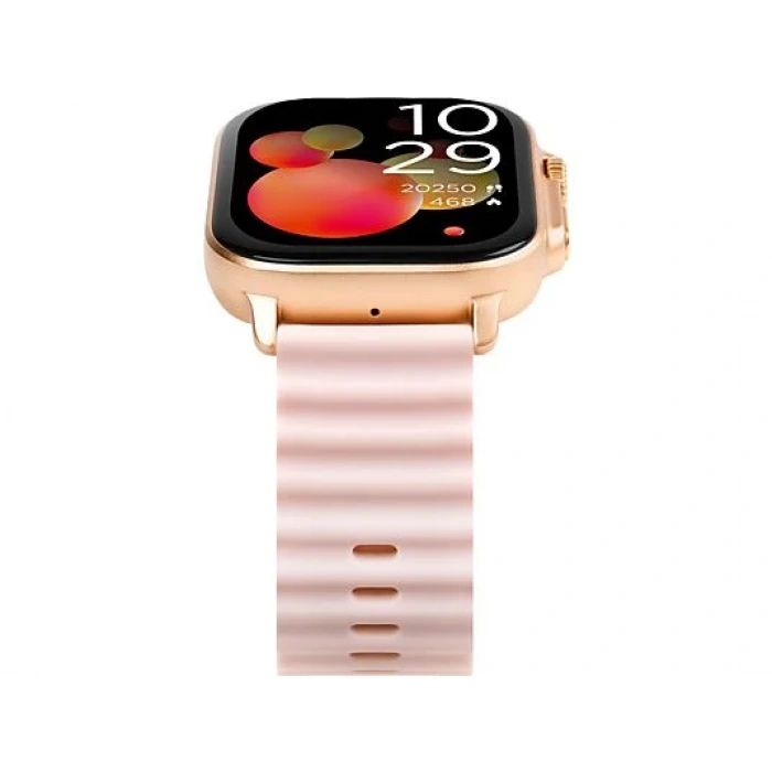 TTEC Tempus 51mm TFT Ekranlı Kare Metal Kasa Akıllı Saat Rose Gold