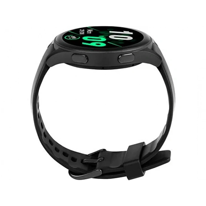 TTEC Tempus Pro 36mm AMOLED Ekranlı Yuvarlak Alüminyum Kasa Akıllı Saat Siyah
