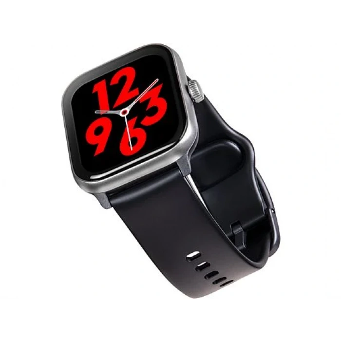 TTEC Tempus Pro 47mm Amoled Ekranlı Kare Plastik Kasa Akıllı Saat Siyah