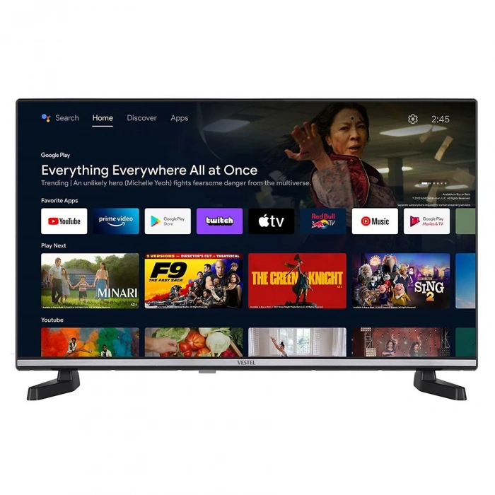 VESTEL 32FA9530 32 inç 80 Ekran Uydu Alıcılı Smart Full HD Smart Android LCD TV Siyah Gri