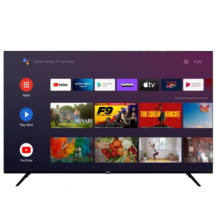 VESTEL 70UA9630 70 inç 177 Ekran Uydu Alıcılı Smart 4K UHD Android TV Siyah