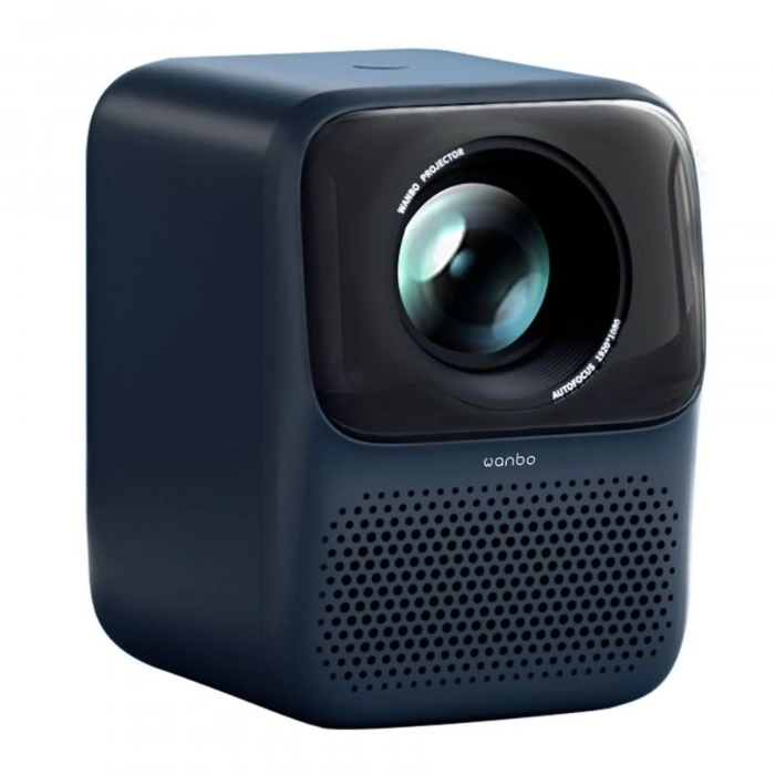 WANBO Wanbo T2 Max Yeni Android 450 ANSI Autofocus Projeksiyon Cihazı Koyu Mavi