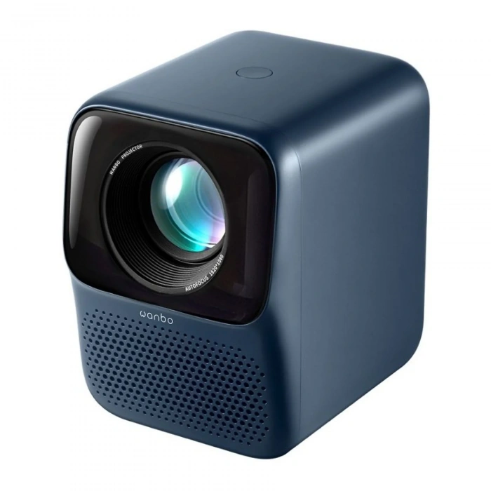 WANBO Wanbo T2 Max Yeni Android 450 ANSI Autofocus Projeksiyon Cihazı Koyu Mavi