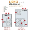 MAKELSAN LION 2200VA  LCD/USB (2x 9AH)  4-8dk