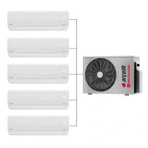 Arçelik ZM30105-99999 Multi Sistem 5+1 9+9+9+9+9 30000 BTU Duvar Tipi Inverter Klima