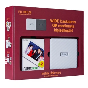 FUJIFILM Instax Link Bundle Box Fotoğraf Yazıcısı Beyaz